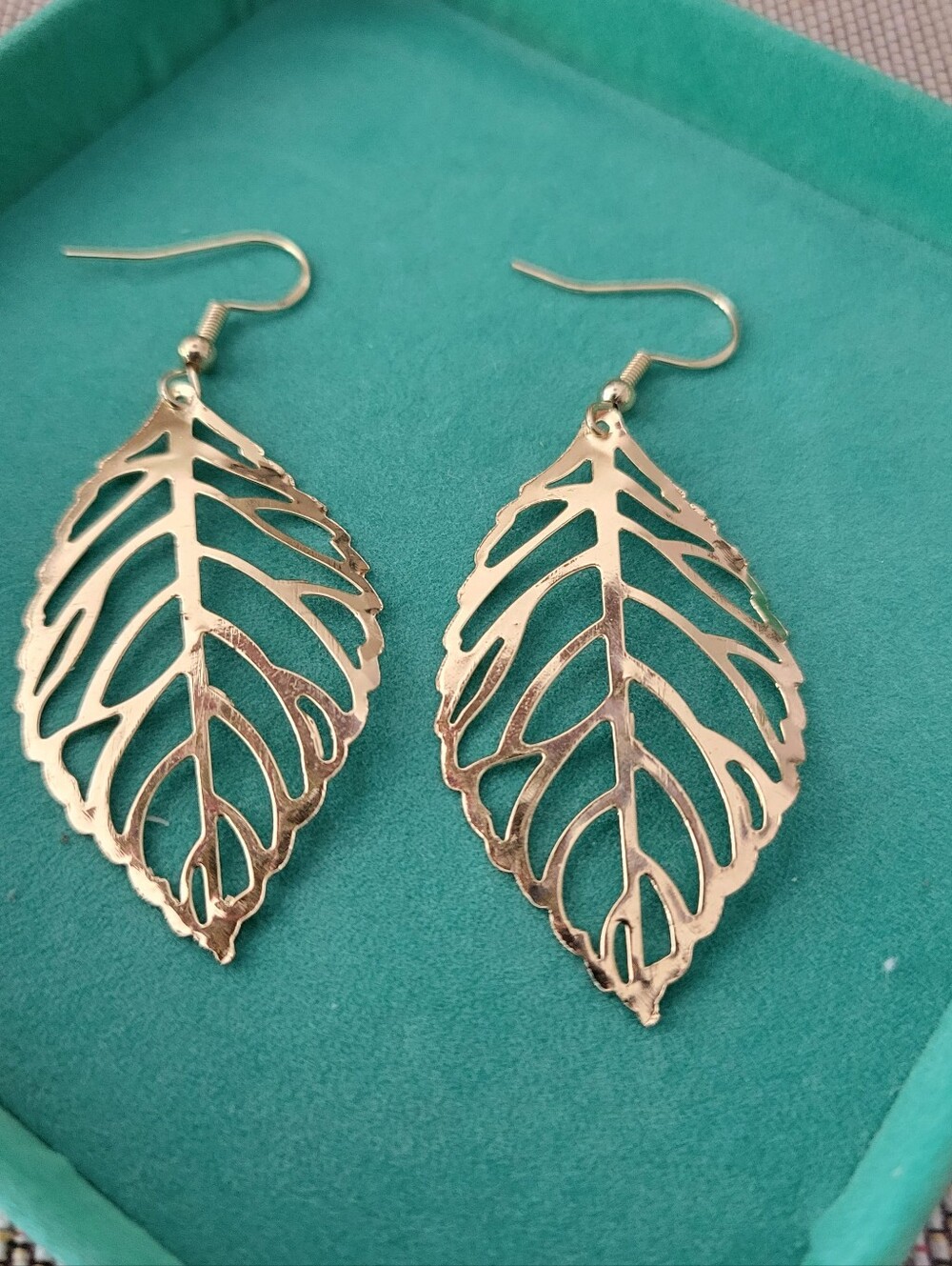 Gold Leaf Filigree Dangle Earrings - Women Jewelry
